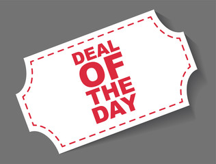red vector banner deal of the day