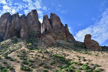 Superstition Mountain Mesa Arizona Rock Desert 