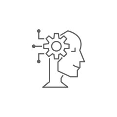 Digital business, ai icon. Element of digital business icon. Thin line icon for website design and development, app development. Premium icon