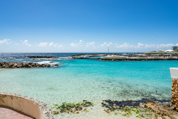 Fototapeta na wymiar Coastline Views around the Caribbean Island of Curacao