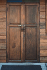 Old grunge wood simple window. wooden surface.