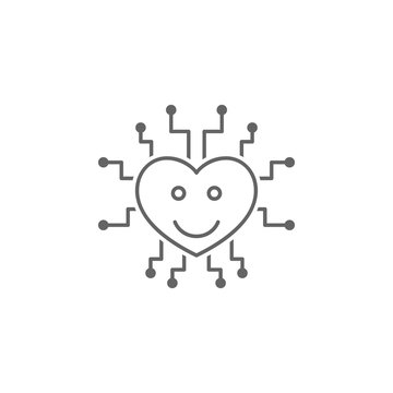 Digital business, heart icon. Element of digital business icon. Thin line icon for website design and development, app development. Premium icon