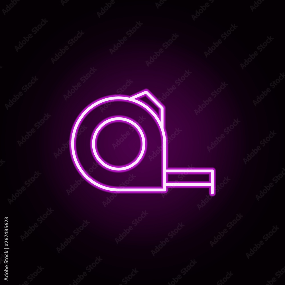 Poster meter neon icon. elements of architecture set. simple icon for websites, web design, mobile app, inf