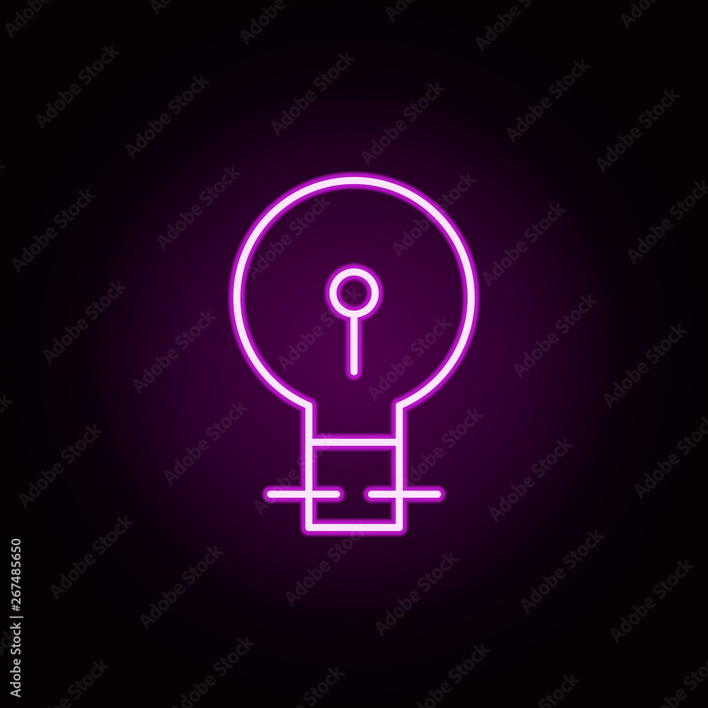 Poster idea neon icon. elements of architecture set. simple icon for websites, web design, mobile app, info