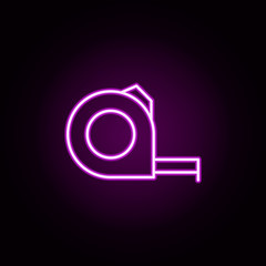 meter neon icon. Elements of architecture set. Simple icon for websites, web design, mobile app, info graphics