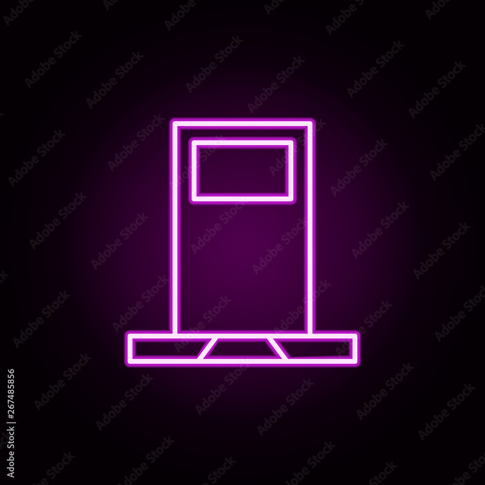 Poster door neon icon. elements of architecture set. simple icon for websites, web design, mobile app, info