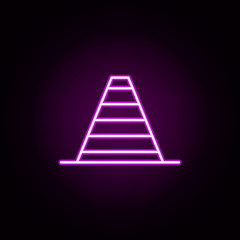 cone neon icon. Elements of architecture set. Simple icon for websites, web design, mobile app, info graphics