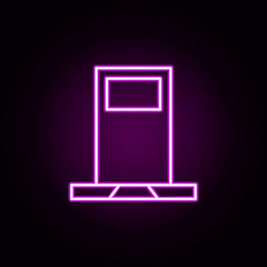Door neon icon. Elements of architecture set. Simple icon for websites, web design, mobile app, info graphics