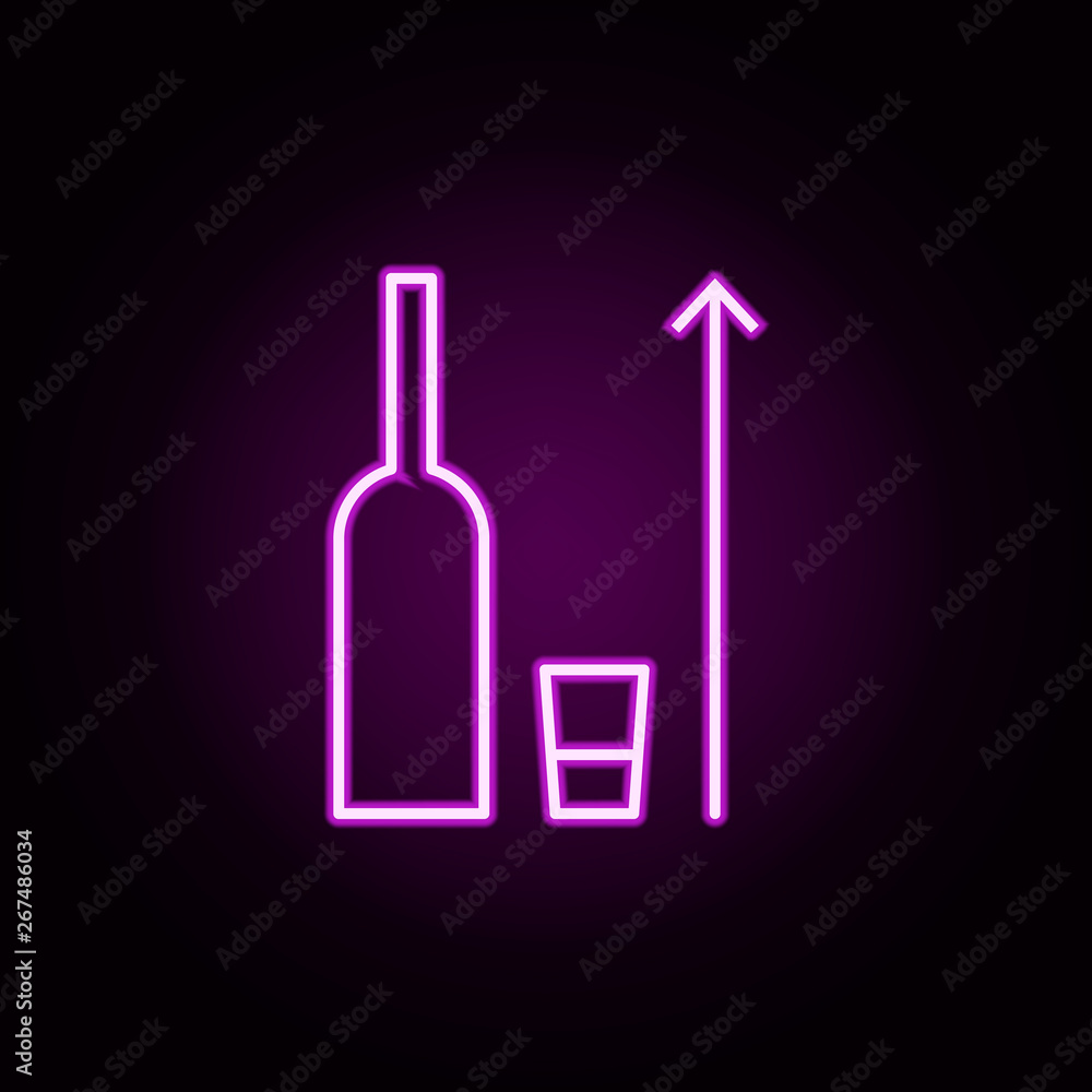 Poster high percentage neon icon. elements of arrow and object set. simple icon for websites, web design, m