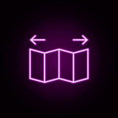 collapsible expand neon icon. Elements of arrow and object set. Simple icon for websites, web design, mobile app, info graphics