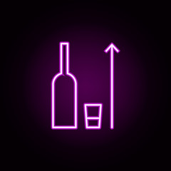 high percentage neon icon. Elements of arrow and object set. Simple icon for websites, web design, mobile app, info graphics