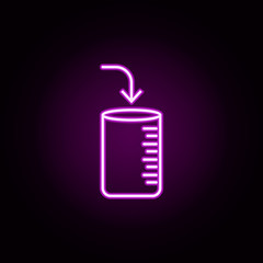 tube experiment neon icon. Elements of arrow and object set. Simple icon for websites, web design, mobile app, info graphics