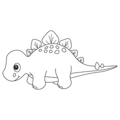 Dinosaur stegosaurus contour