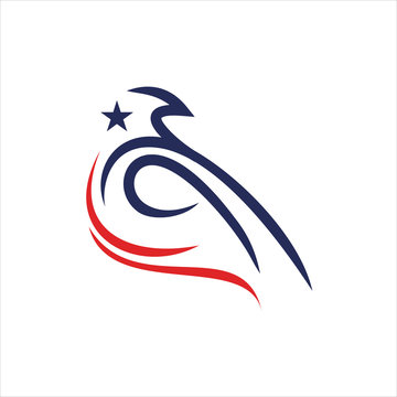 modern patriotic american eagle head logo. veteran day symbol