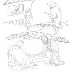 japanese colouring page