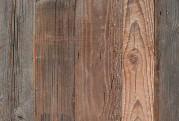 Aged rustic wooden planks, top view with copy-space