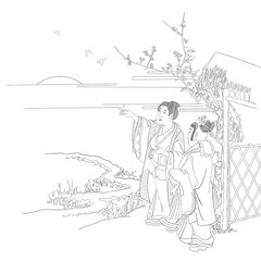 japanese colouring page