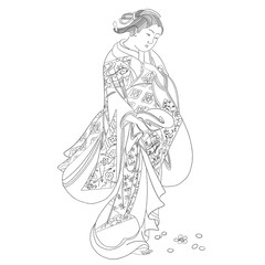 japanese colouring page