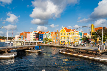 Obraz premium Punda waterfront Views around the Caribbean Island of Curacao