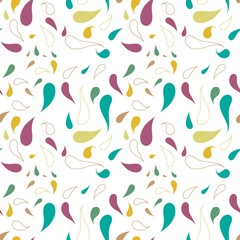 Vector seamless pattern. Floral stylish background with graphic leaves,vector pattern