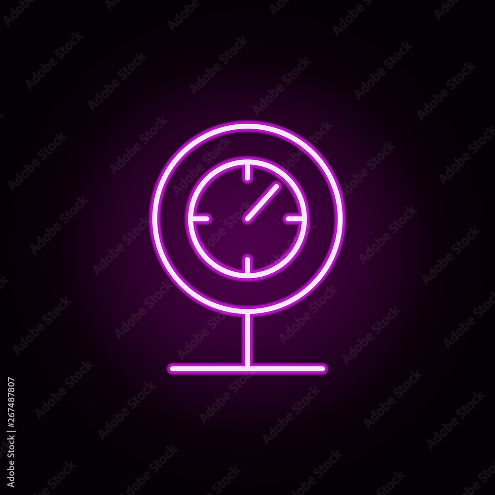 Aufkleber pressure indicator neon icon. elements of auto workshop set. simple icon for websites, web design, m