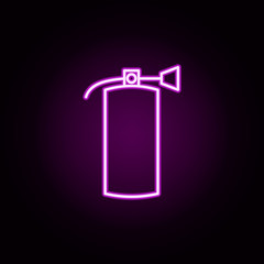 fire extinguisher neon icon. Elements of auto workshop set. Simple icon for websites, web design, mobile app, info graphics