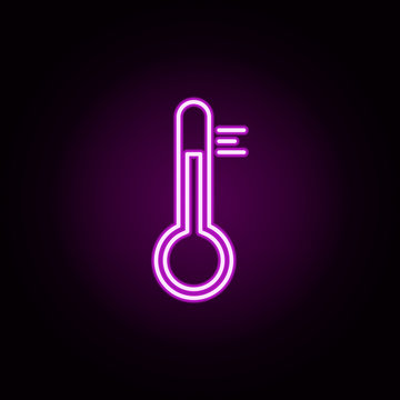 car temperature neon icon. Elements of auto workshop set. Simple icon for websites, web design, mobile app, info graphics