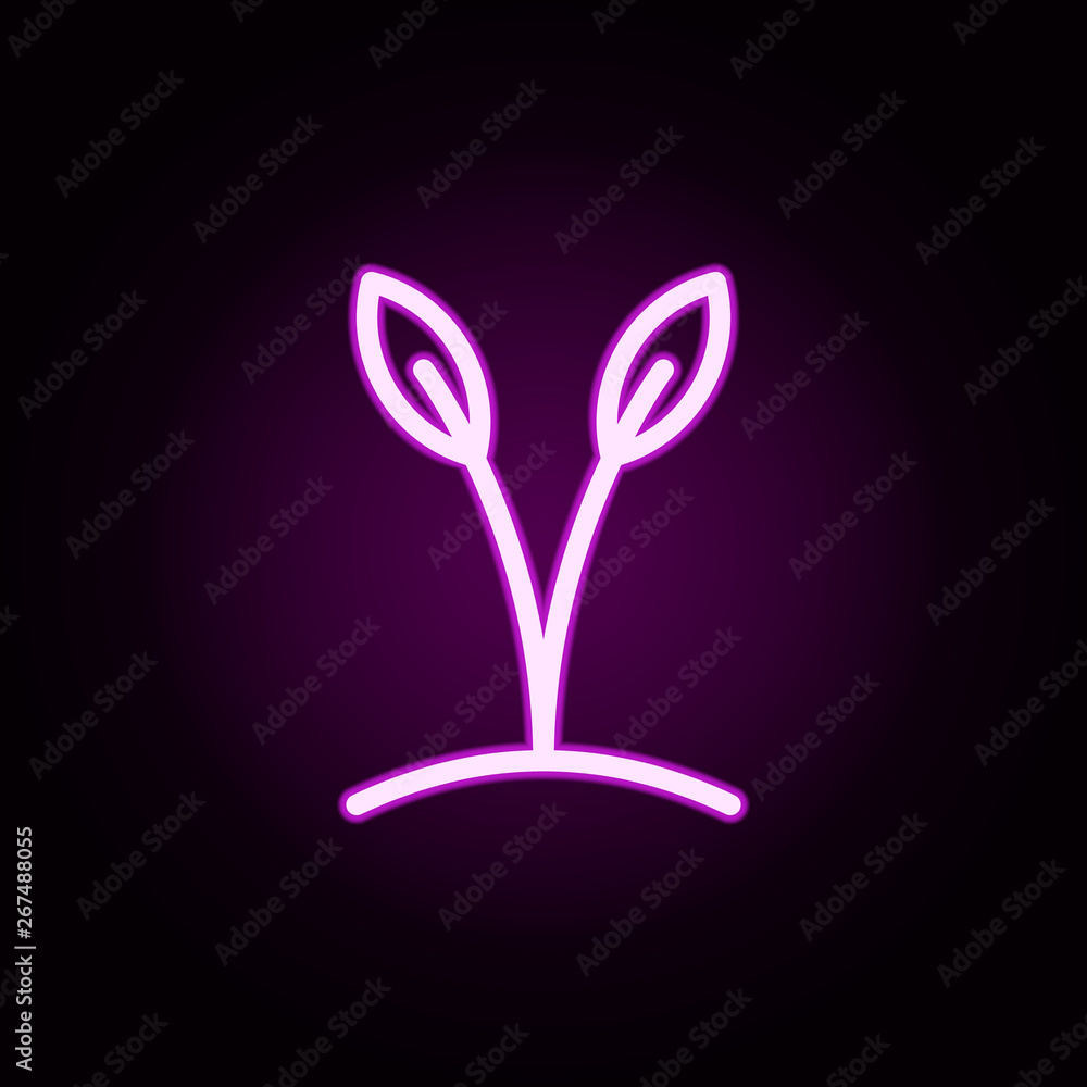 Aufkleber sprout neon icon. elements of autumn set. simple icon for websites, web design, mobile app, info gra