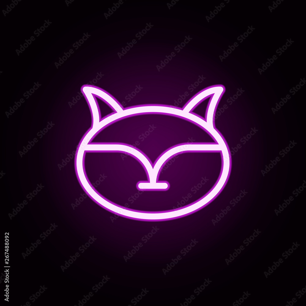 Poster squirrel neon icon. elements of autumn set. simple icon for websites, web design, mobile app, info g