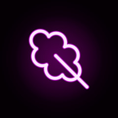 Oak Leaf neon icon. Elements of autumn set. Simple icon for websites, web design, mobile app, info graphics