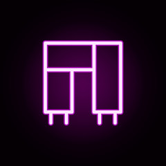 scarf neon icon. Elements of autumn set. Simple icon for websites, web design, mobile app, info graphics