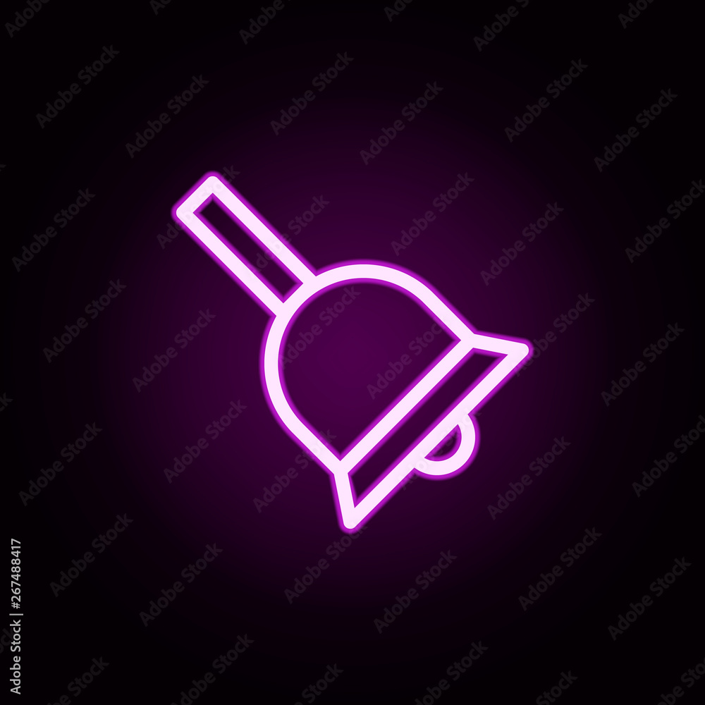 Poster bell neon icon. elements of autumn set. simple icon for websites, web design, mobile app, info graph