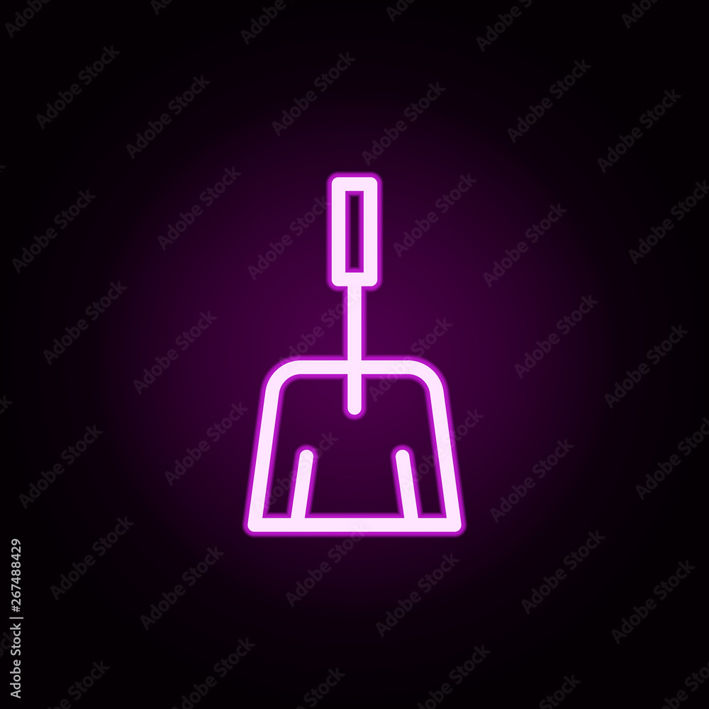 Poster tassel neon icon. elements of autumn set. simple icon for websites, web design, mobile app, info gra