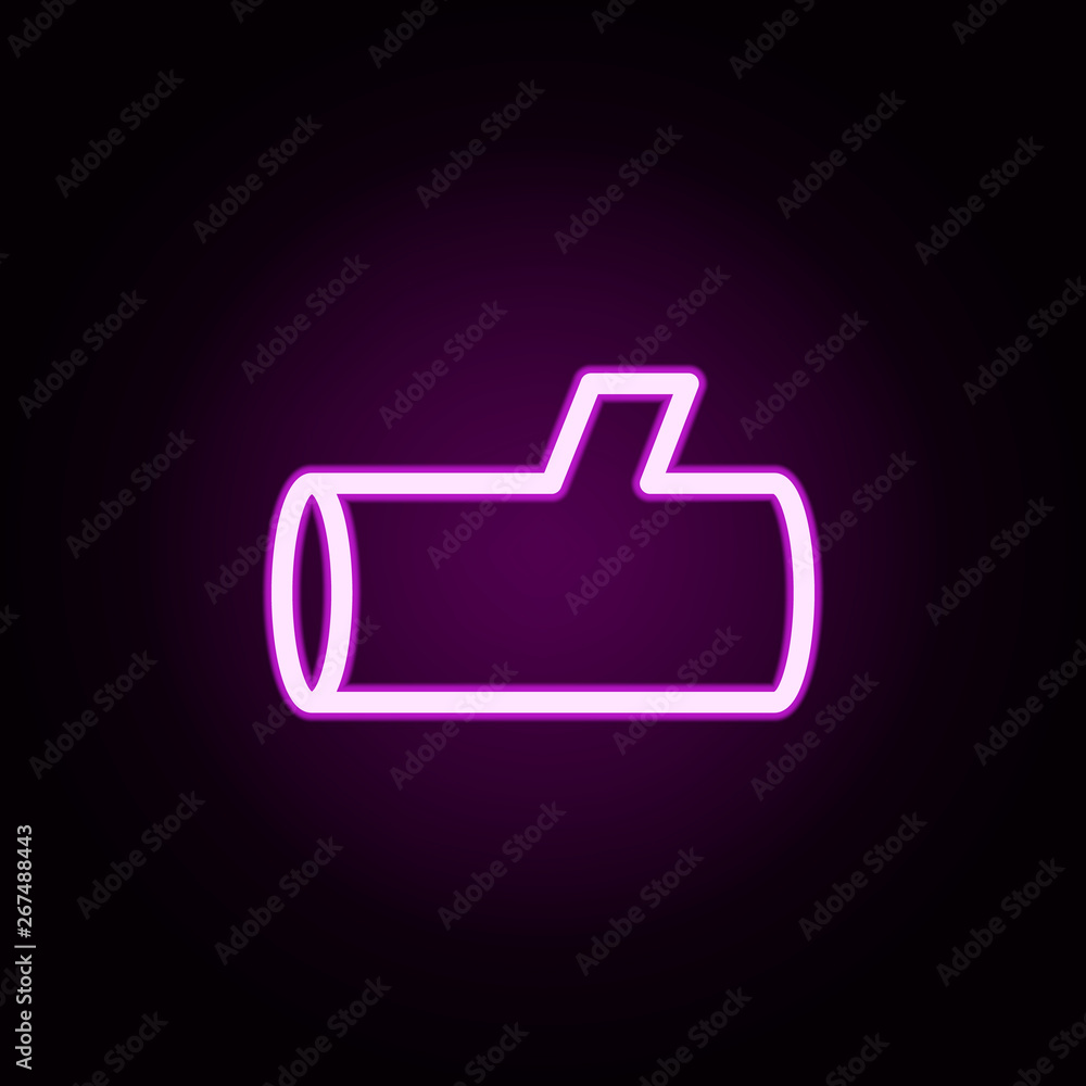 Poster stump neon icon. elements of autumn set. simple icon for websites, web design, mobile app, info grap