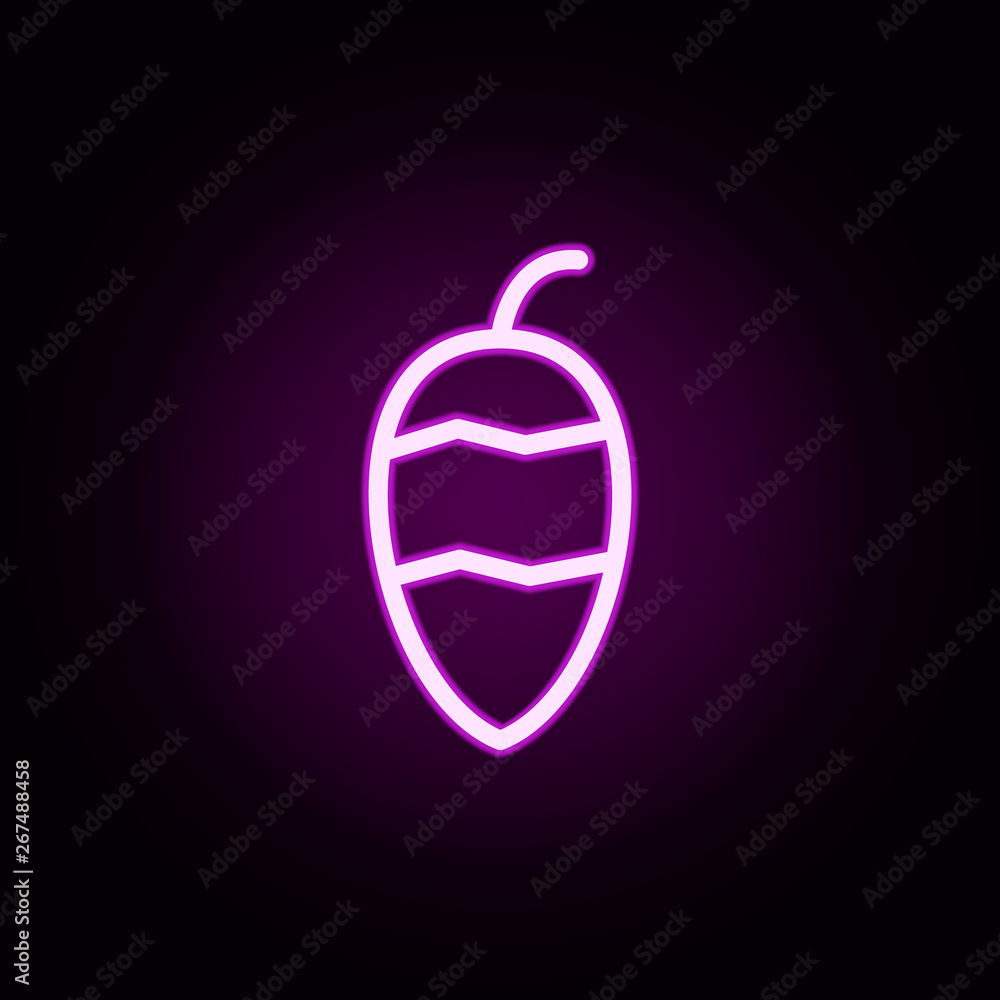 Aufkleber acorn neon icon. elements of autumn set. simple icon for websites, web design, mobile app, info grap