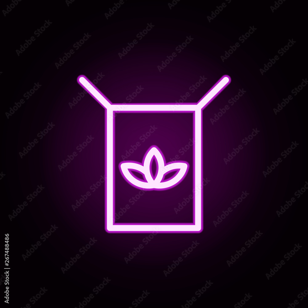 Poster corn neon icon. elements of autumn set. simple icon for websites, web design, mobile app, info graph