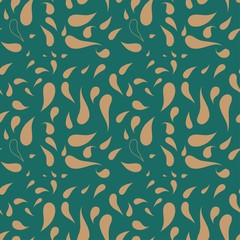 Vector seamless pattern. Floral stylish background with graphic leaves,vector pattern