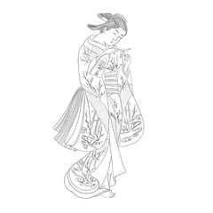 japanese colouring page