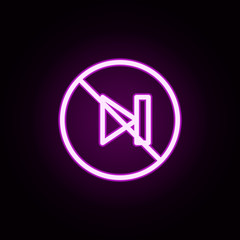 ban start neon icon. Elements of ban set. Simple icon for websites, web design, mobile app, info graphics