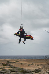 Fototapeta premium Dutch Caribbean Coastguard exercise -Island of Curacao
