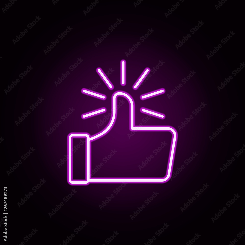 Poster like neon icon. elements of e-commerce set. simple icon for websites, web design, mobile app, info g