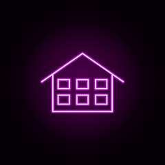 house neon icon. Elements of education set. Simple icon for websites, web design, mobile app, info graphics