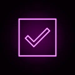 test neon icon. Elements of education set. Simple icon for websites, web design, mobile app, info graphics