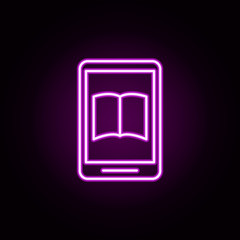 online training neon icon. Elements of education set. Simple icon for websites, web design, mobile app, info graphics