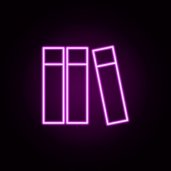 folders neon icon. Elements of education set. Simple icon for websites, web design, mobile app, info graphics