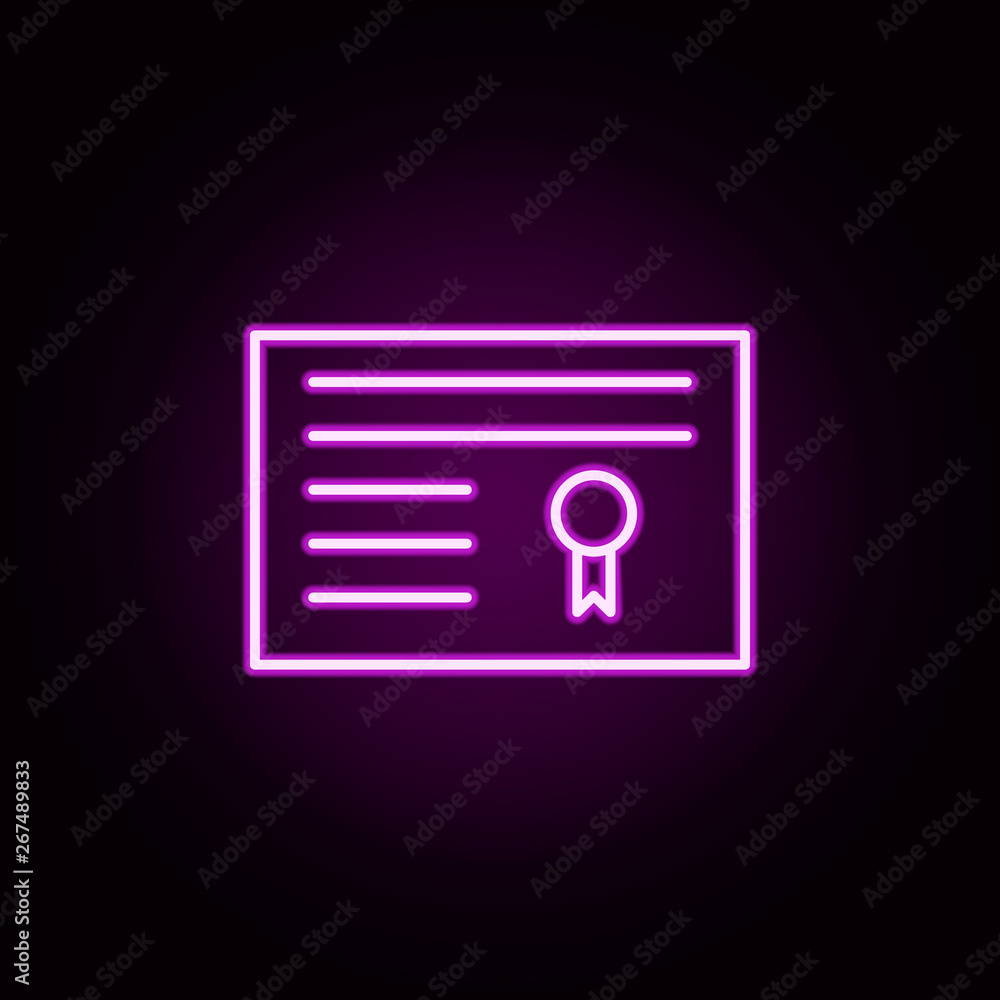 Poster reading and writing neon icon. elements of education set. simple icon for websites, web design, mobi