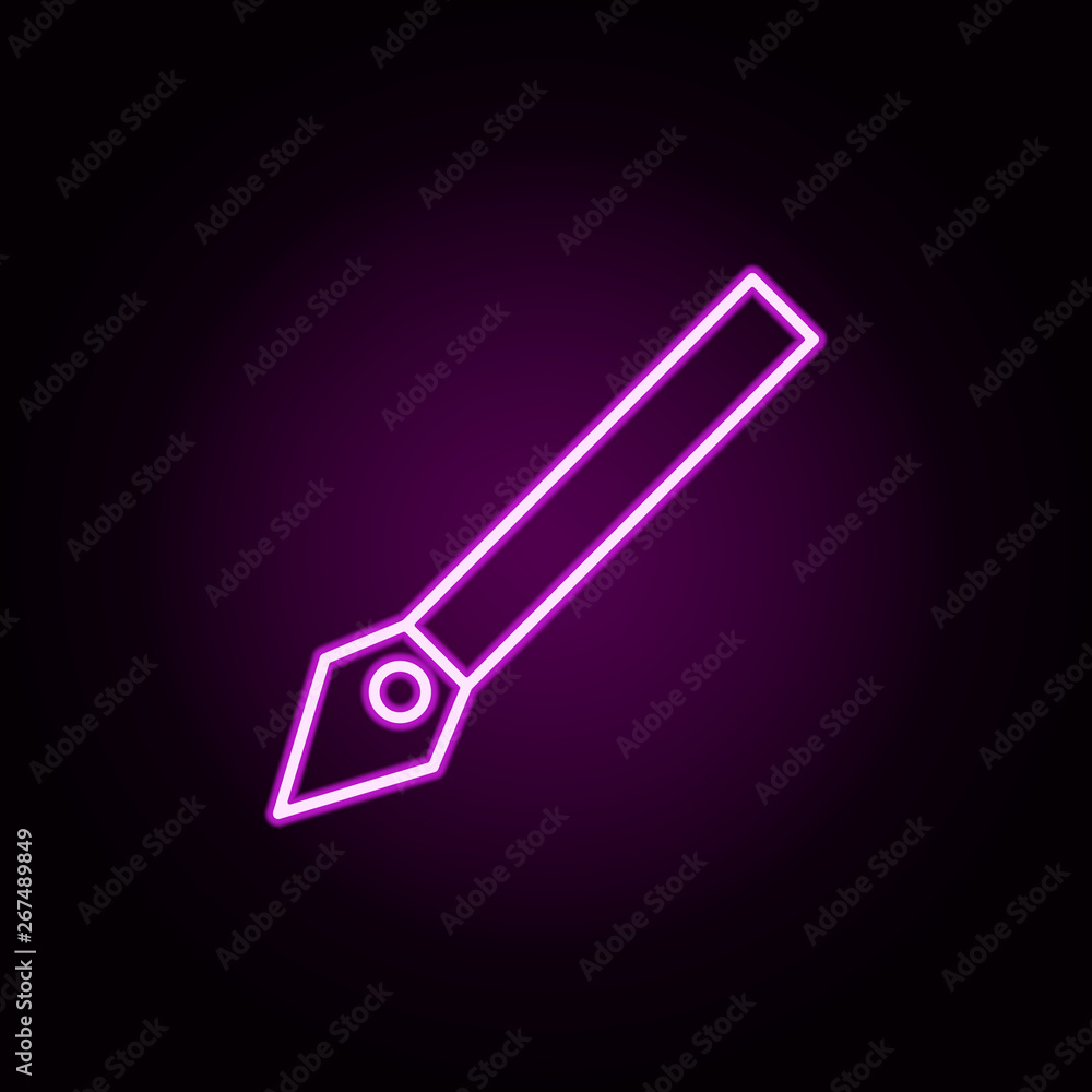 Poster pen neon icon. elements of finance set. simple icon for websites, web design, mobile app, info graph