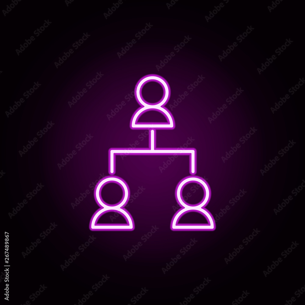 Poster workers communication neon icon. elements of finance set. simple icon for websites, web design, mobi