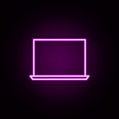 laptop neon icon. Elements of education set. Simple icon for websites, web design, mobile app, info graphics