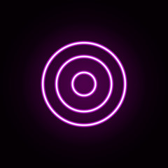 target neon icon. Elements of finance set. Simple icon for websites, web design, mobile app, info graphics